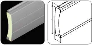 40mm polyurethane infill aluminium slat profile