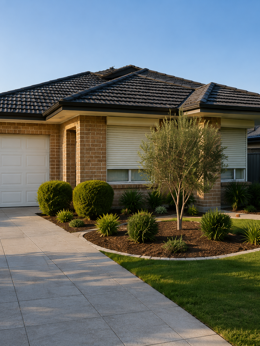 Established brick family home in Joondalup with roller shutters