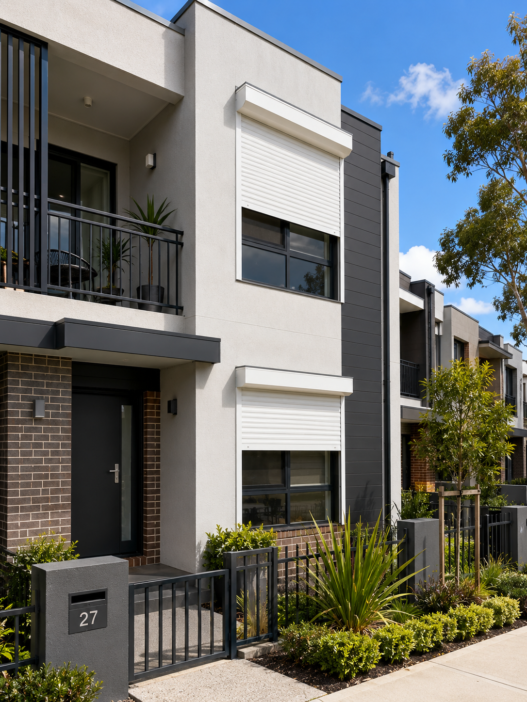 New Midland apartment near the Railway Workshops precinct with roller shutters