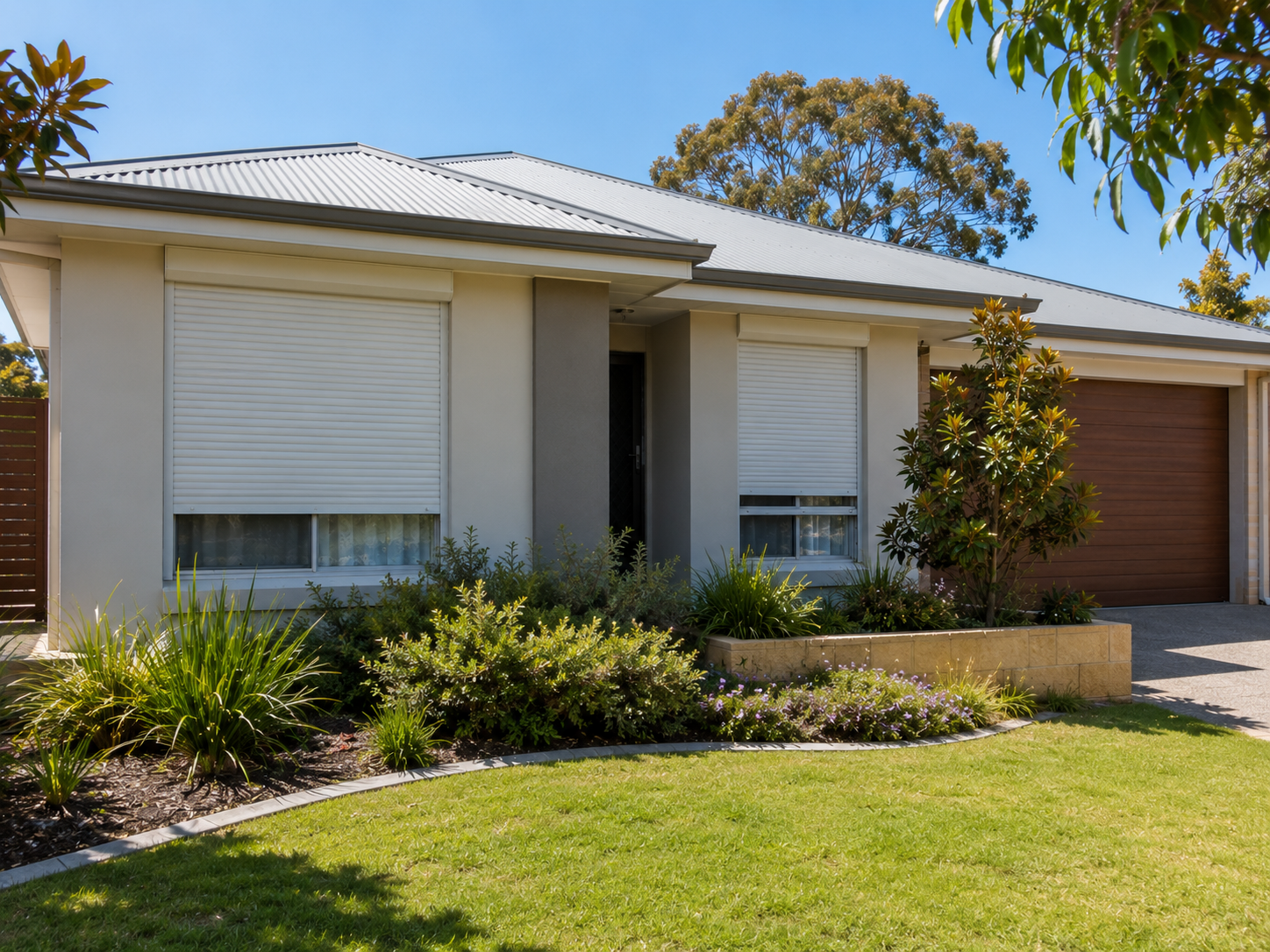 Modern City of Gosnells home with roller shutters