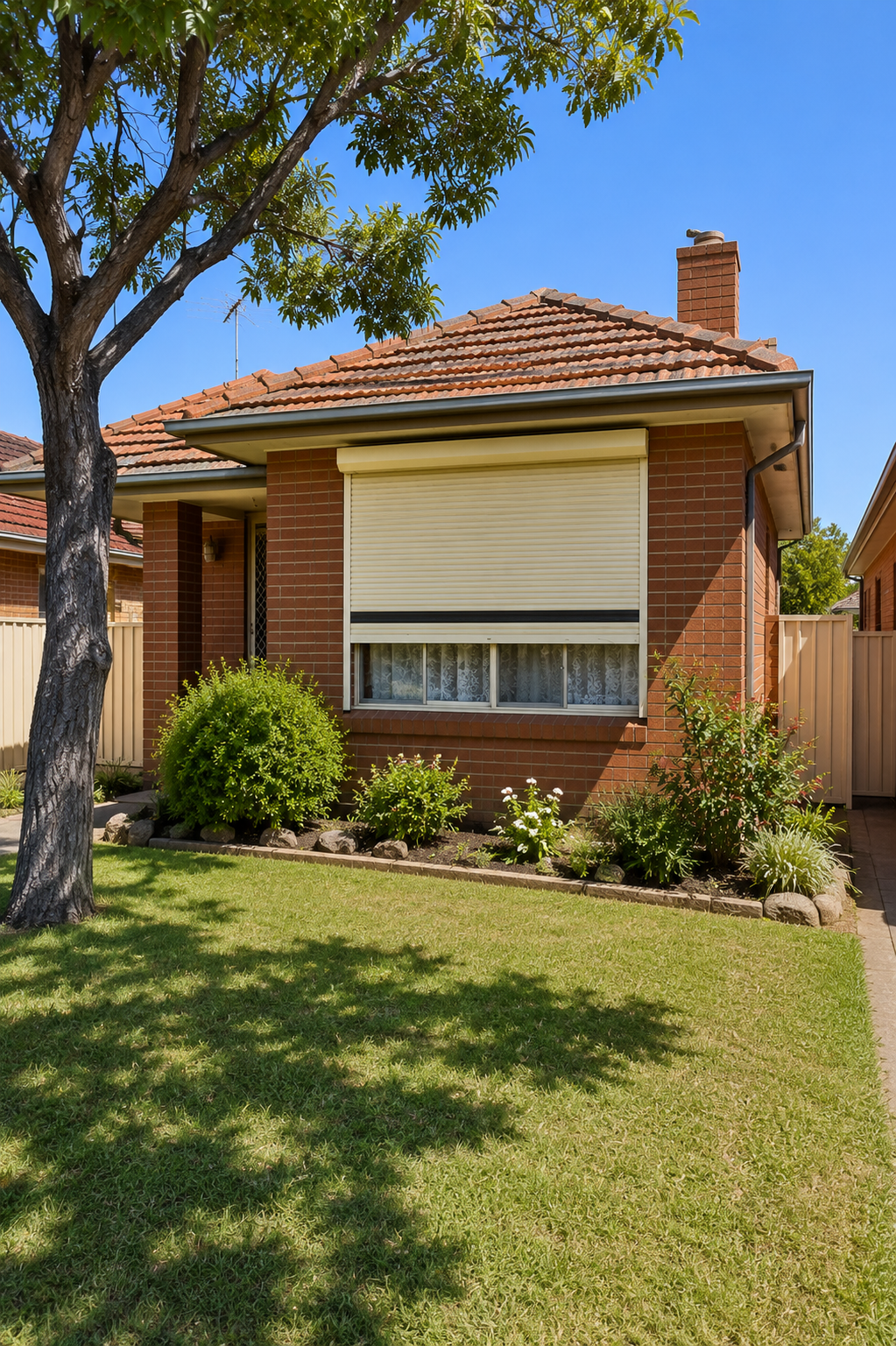 Established 1950s-60s brick-and-tile home in Medina, City of Kwinana, with a roller shutter fitted