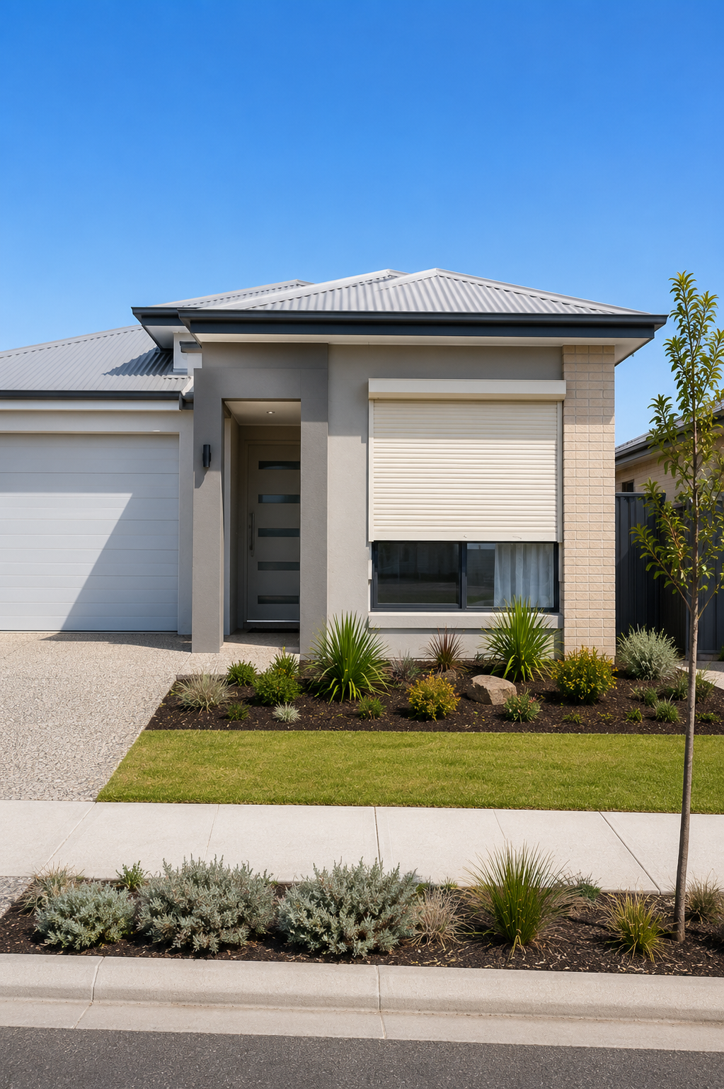 Contemporary home in the Wellard growth corridor, City of Kwinana, with a roller shutter fitted