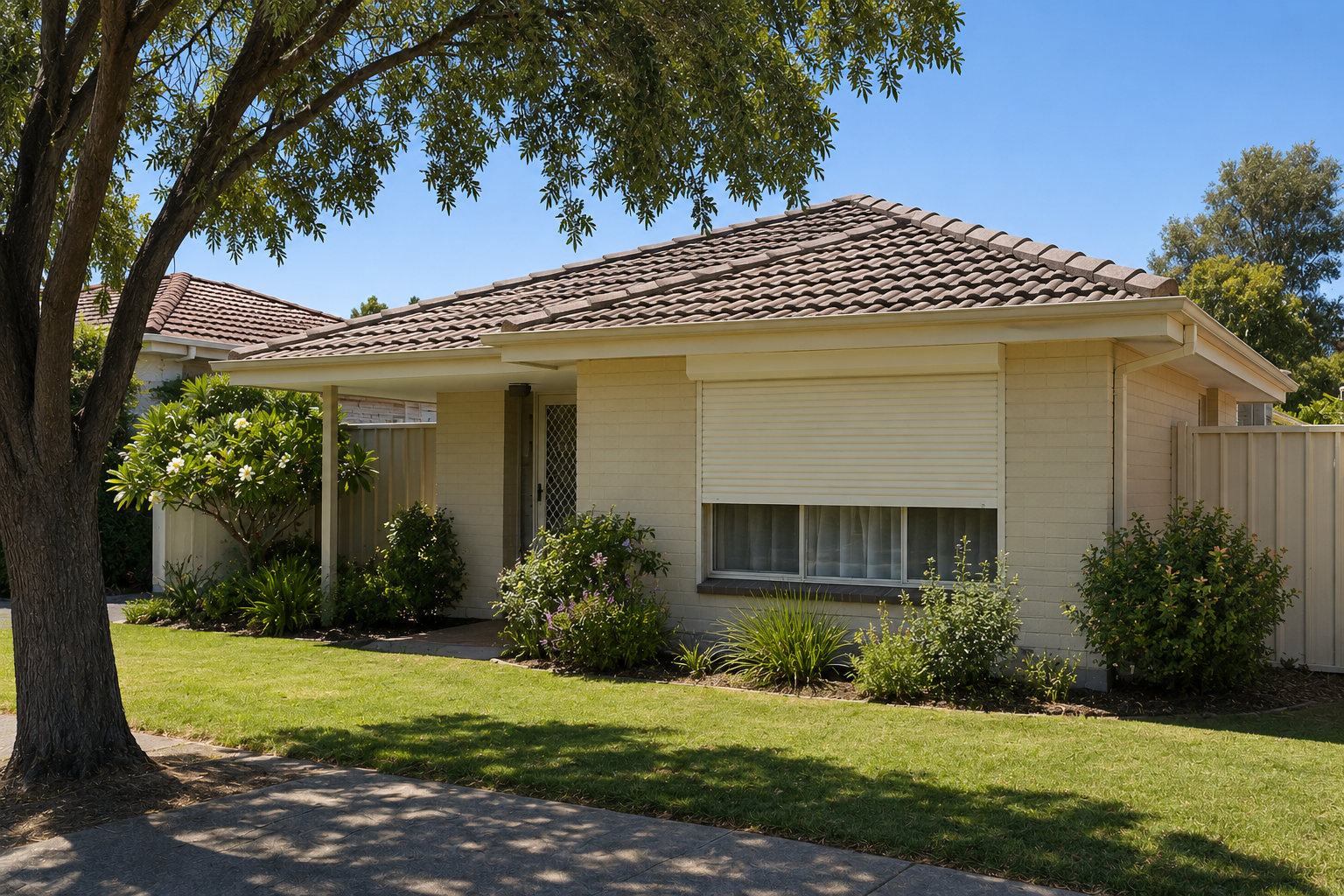 Roller shutter fitted to a home in the Town of Cambridge, Perth, WA