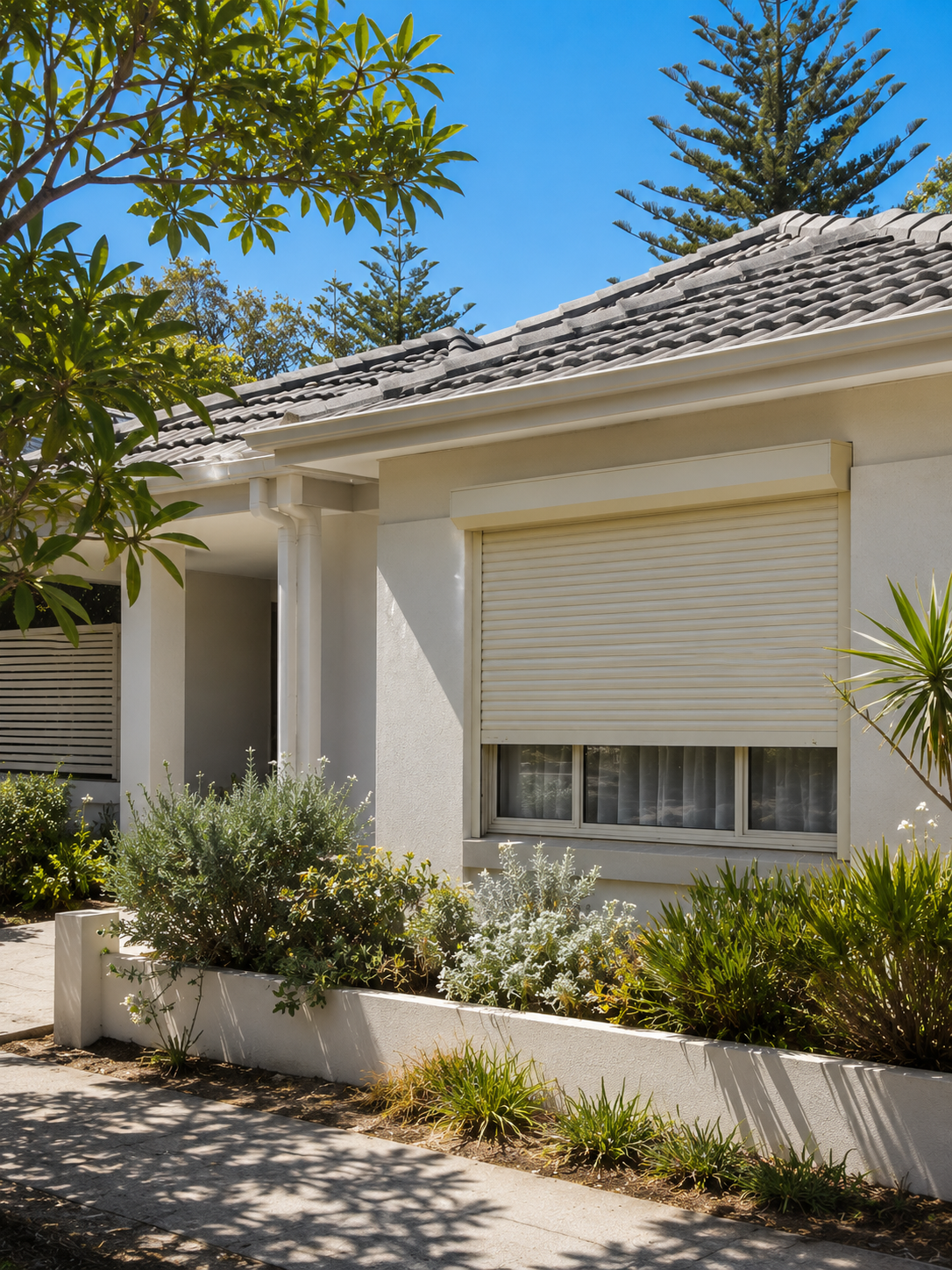 Coastal-exposed home near City Beach with a roller shutter fitted