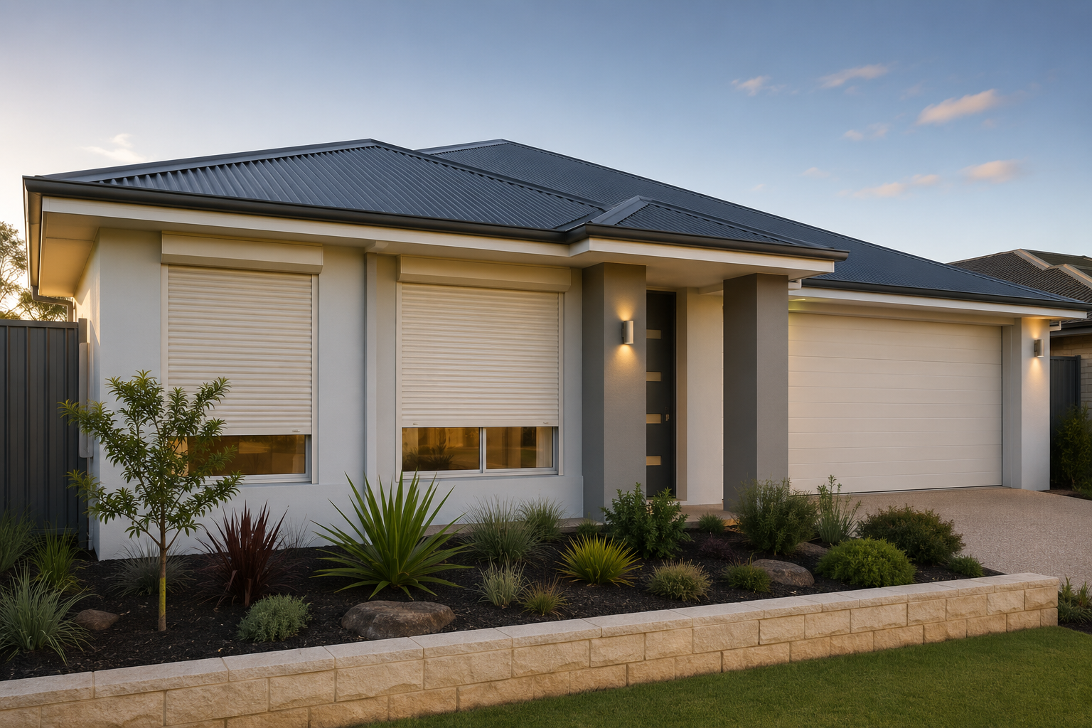 Roller shutters installed on a Perth WA residential home.