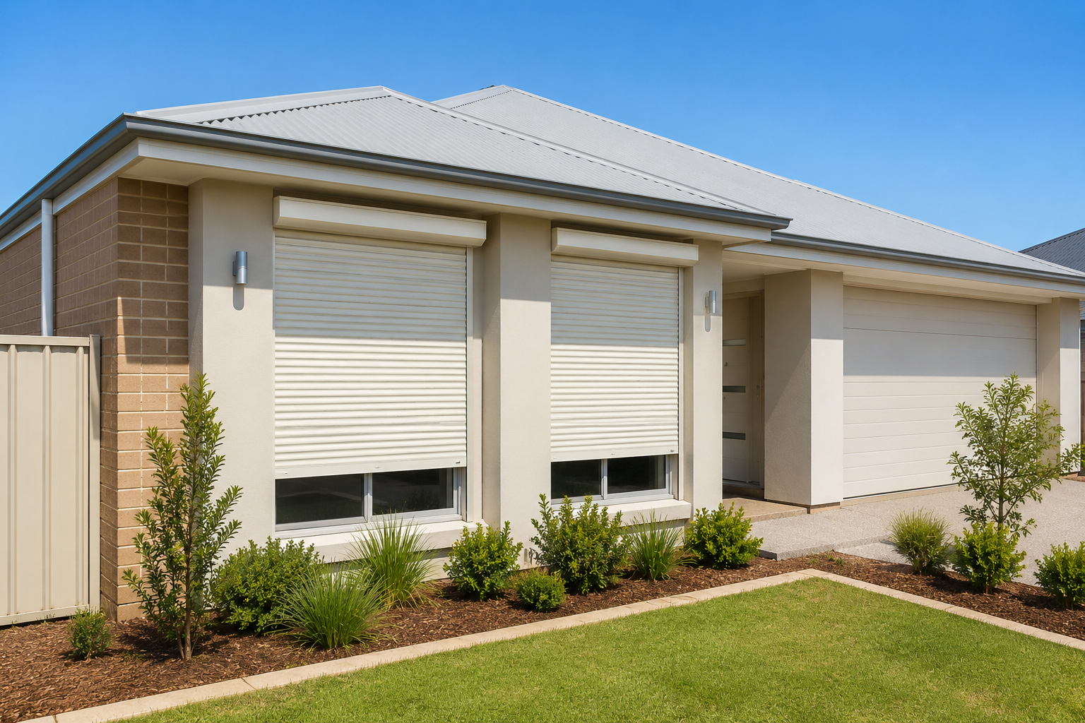 Roller shutters installed on a Perth residential home.