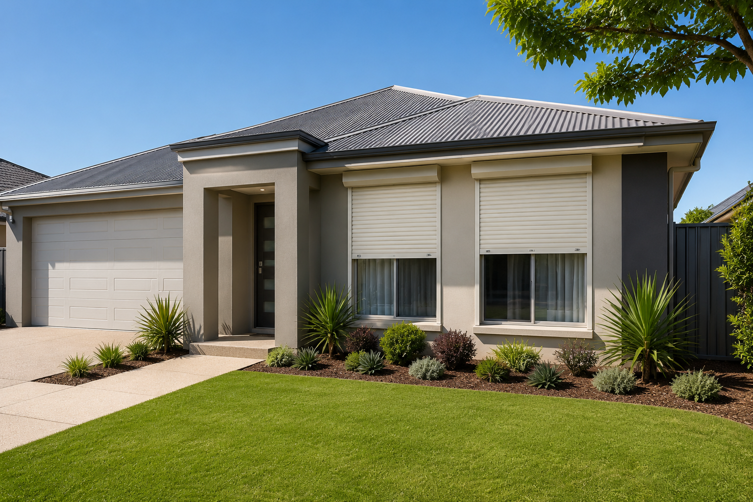 Roller shutters installed on a Perth residential home.
