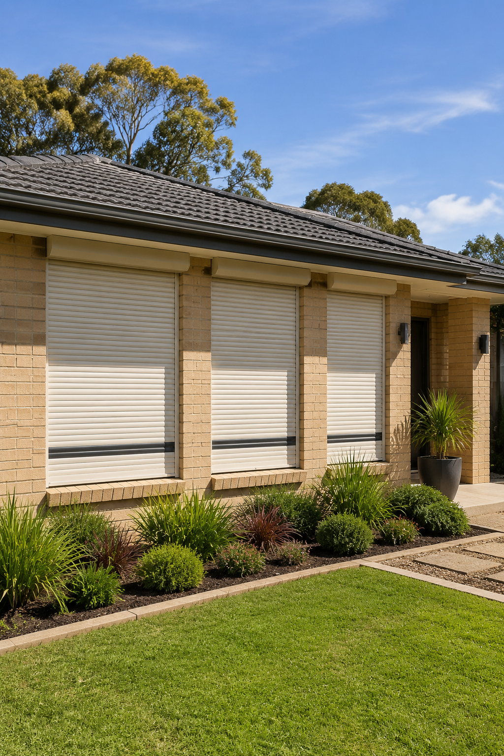 Perth residential property showing roller shutters as part of a homeowner decision process for comfort and resilience considerations.