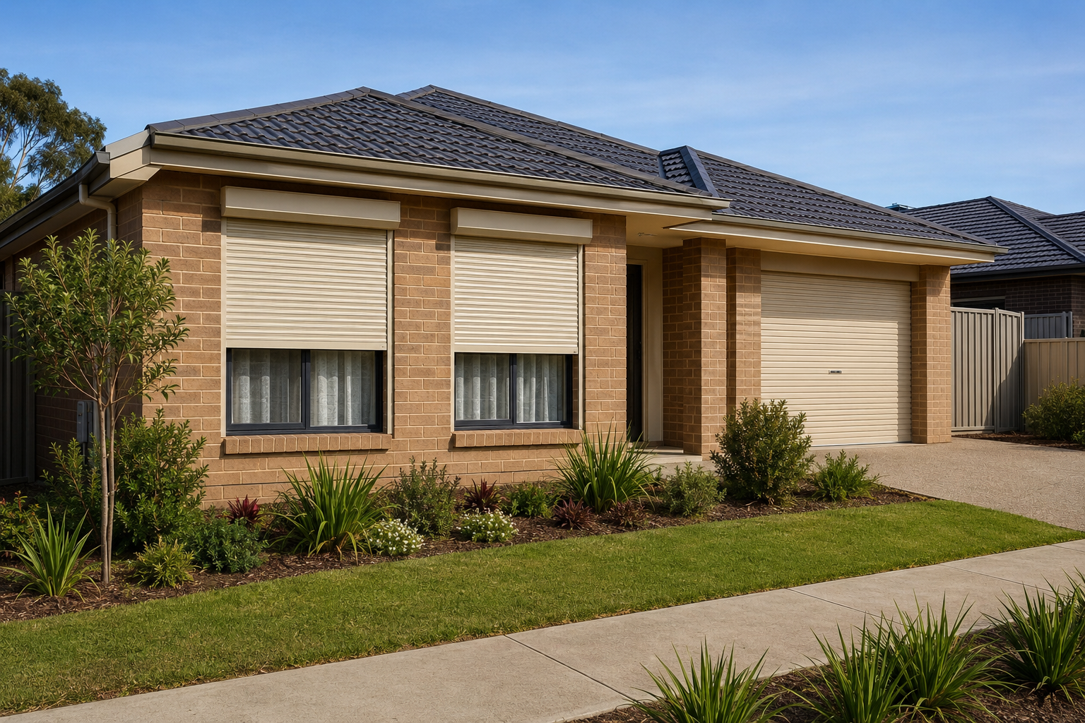 Roller shutters installed on a Perth WA home as part of residential security considerations.