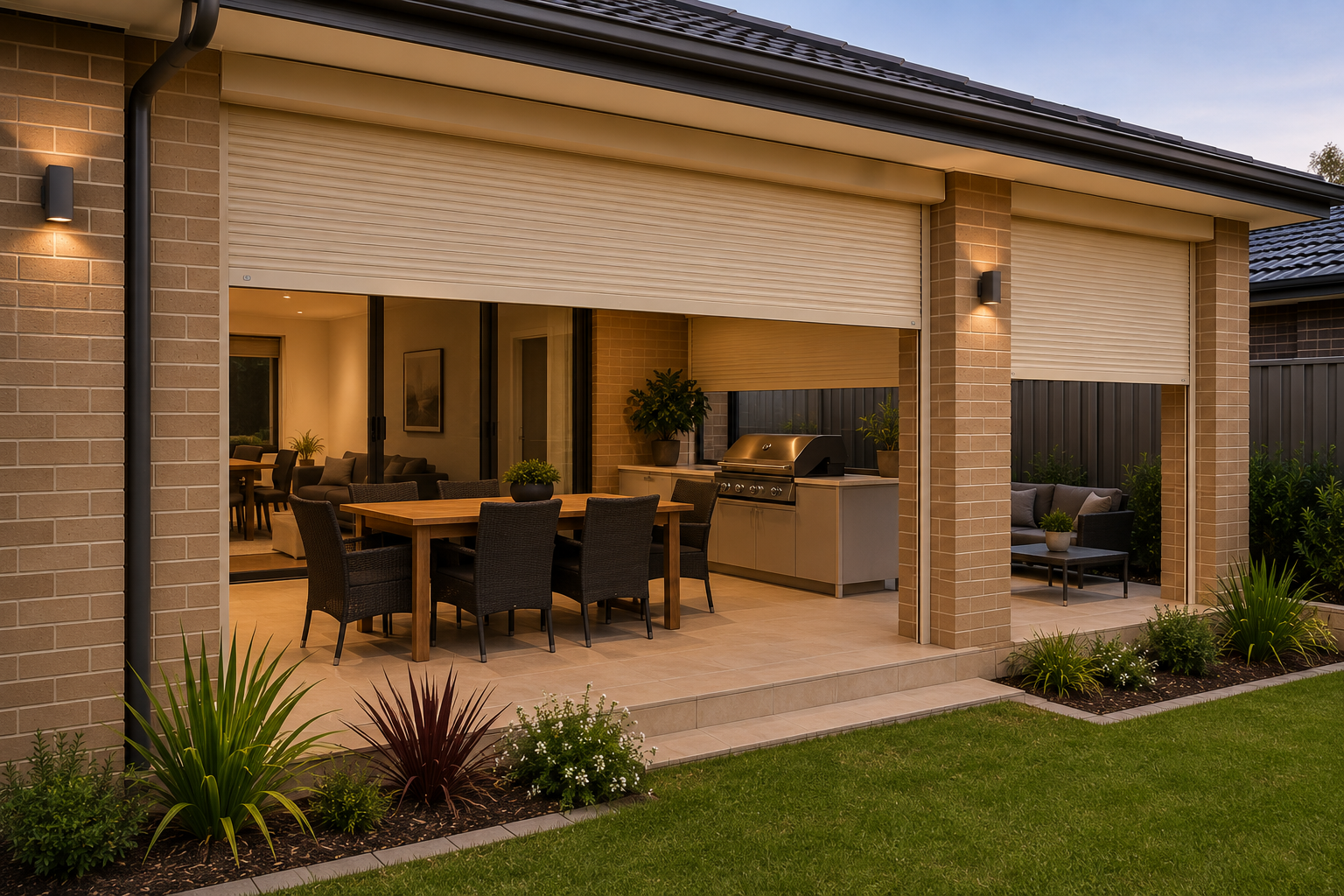 Perth home with roller shutters supporting privacy and residential lifestyle considerations.