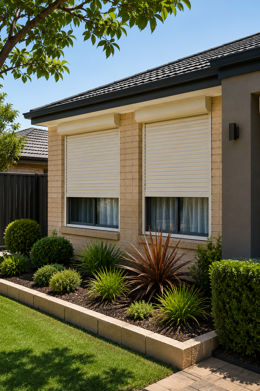 Residential roller shutters showing installation factors that may influence long-term condition in Perth homes.