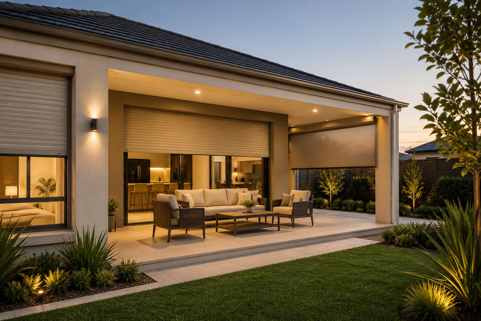 Perth home with window covering solutions supporting residential lifestyle considerations.