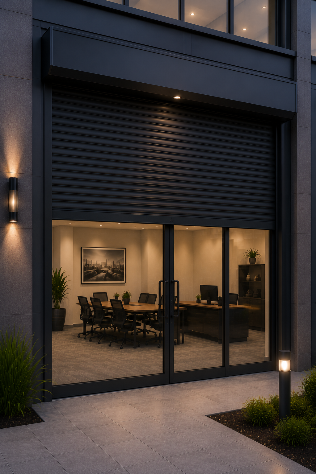 Defender Roller Shutters integrated into a contemporary Perth home.