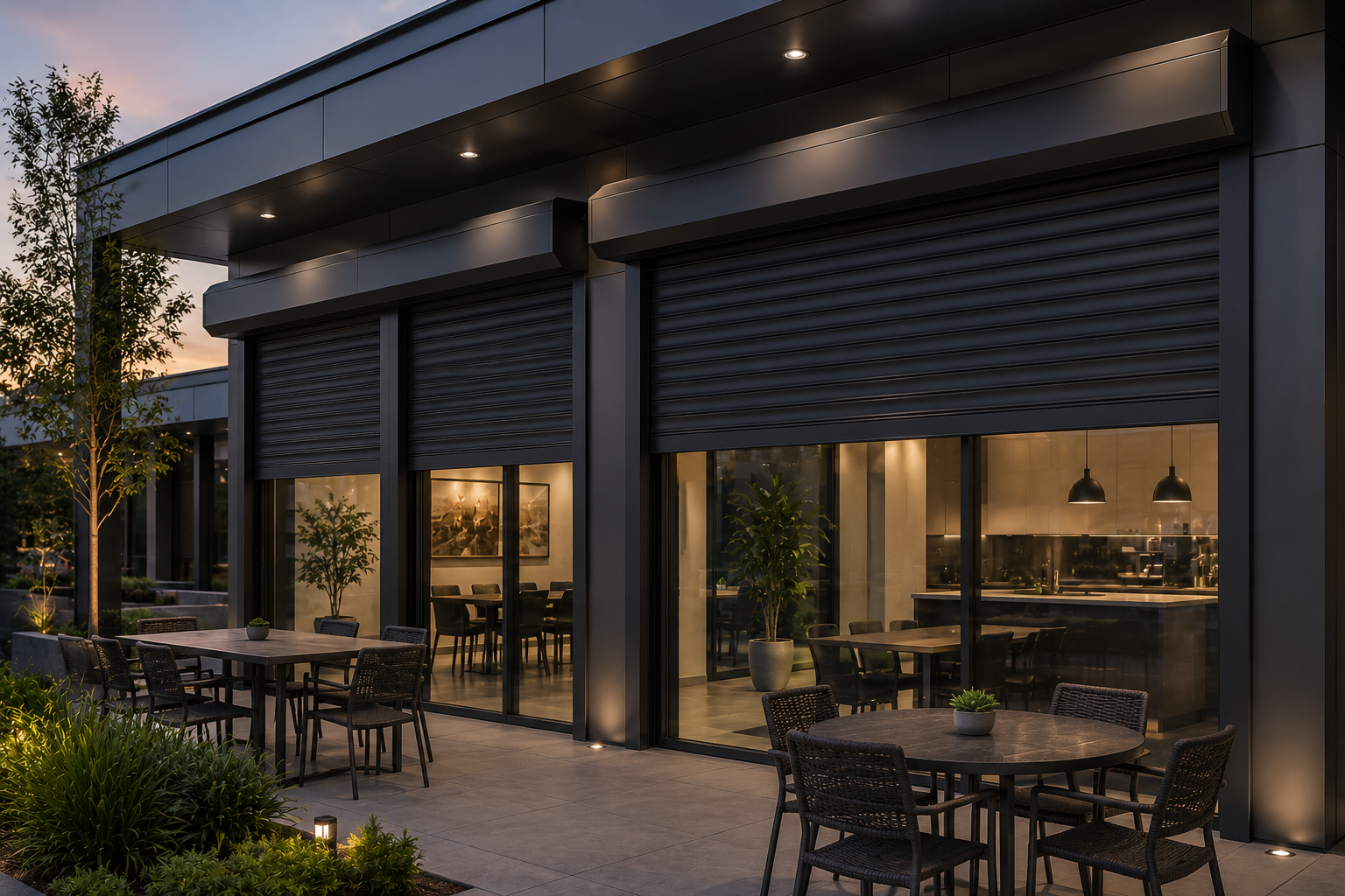 Defender Roller Shutters complementing comfortable outdoor living at a Perth home.
