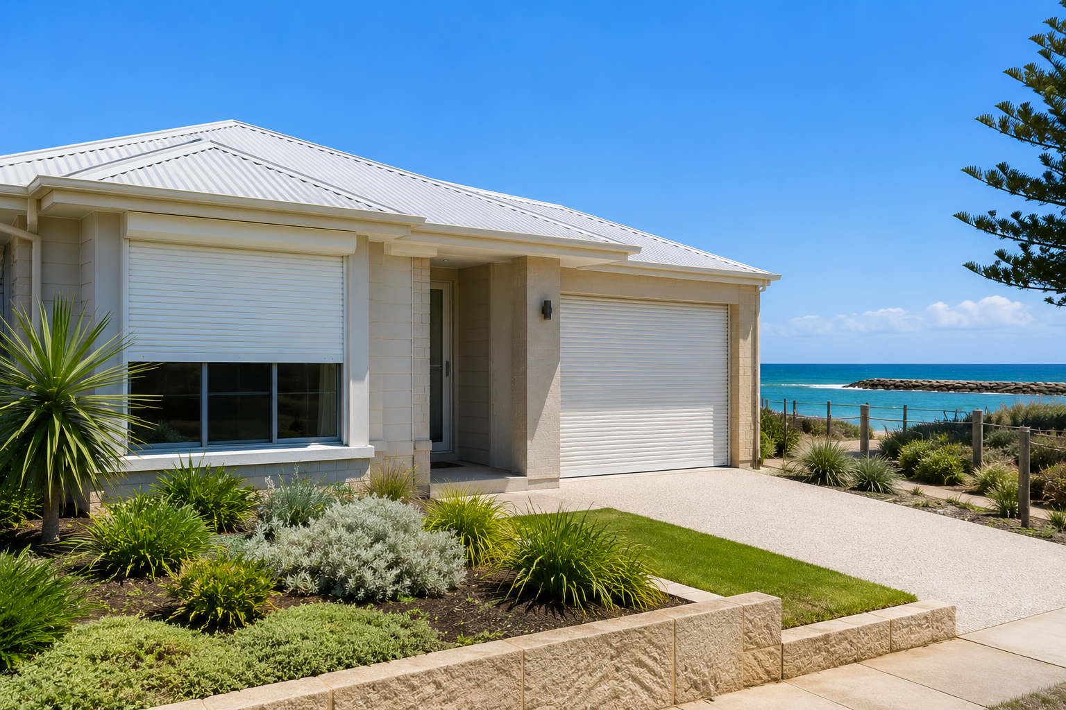Coastal Cockburn home with external window protection