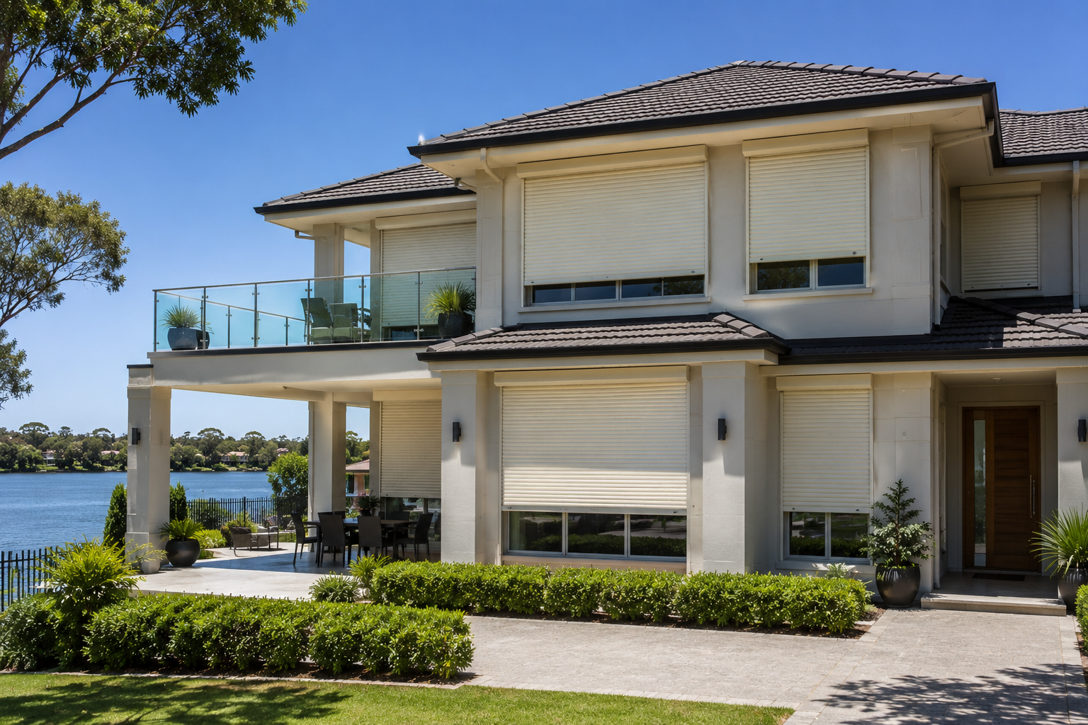 Riverside Canning home with roller shutters near the Canning River