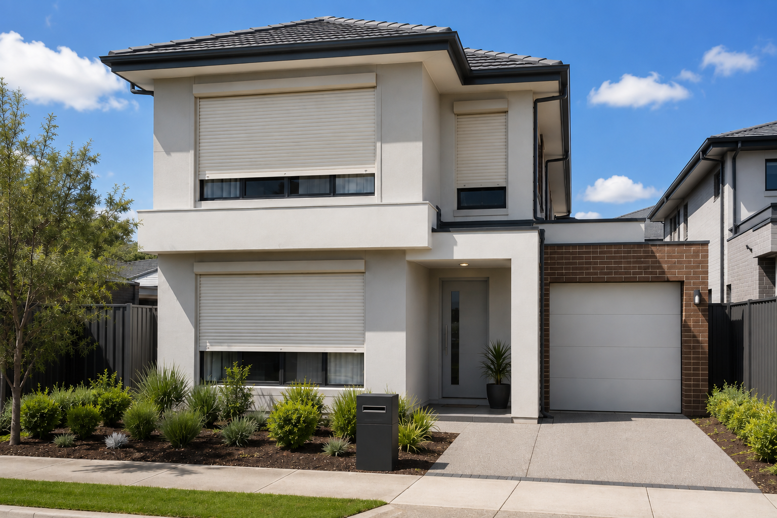 Modern City of Canning home with roller shutters